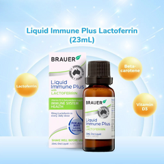 Siro Tăng Đề Kháng BRAUER Lactoferrin 23ml - Hỗ Trợ Miễn Dịch Từ Sữa Non, Thực Phẩm Chức Năng Bổ Sung Vitamin D3