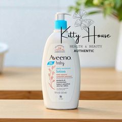 Kem Dưỡng Ẩm Yến Mạch Aveeno Baby Daily Lotion 532ml - Dưỡng Da Trẻ Em Tự Nhiên, Không Hương Liệu, An Toàn Cho Da Nhạy Cảm