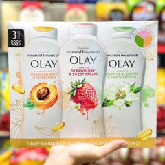 Sữa Tắm Olay Essentials Botanicals 700ml - Dưỡng Ẩm Thơm Ngát với Hương Dâu Ngọt và Kem Tươi - Chăm Sóc Da Tươi Trẻ