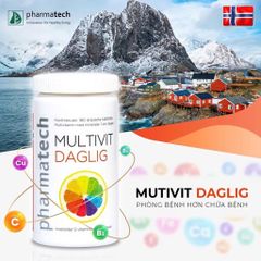 Viên uống bổ sung Vitamin và Khoáng chất MULTIVIT DAGLIG 180 viên-Nauy