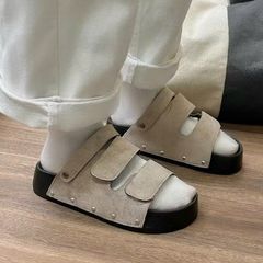 Sandal Đế Đinh Quai Dán Nữ - Dép Quai Hậu Thời Trang Cao Cấp 4cm Đế Êm Ái, Phong Cách Hot Hit 2023