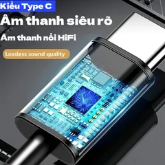Tai Nghe Nhét Tai Có Dây 3.5mm AUX/Type-C HIFI 6D Surround Bass, Âm Thanh Mạnh Mẽ & Micro HD, Phù Hợp Chơi Game và Nghe Nhạc