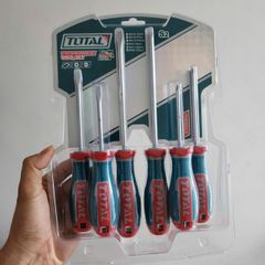 Bộ 6 Tua Vít Dẹp và Bake Total TKSDS0626 - Dụng Cụ Cầm Tay Đáng Tin Cậy Cho Thợ Sửa Chữa Và Gia Đình