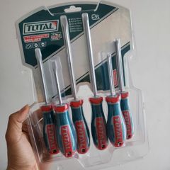 Bộ 6 Tua Vít Dẹp và Bake Total TKSDS0626 - Dụng Cụ Cầm Tay Đáng Tin Cậy Cho Thợ Sửa Chữa Và Gia Đình