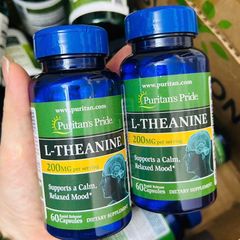 Ngủ ngon, an thần Puritans Pride L-Theanine 200mg USA 60 viên