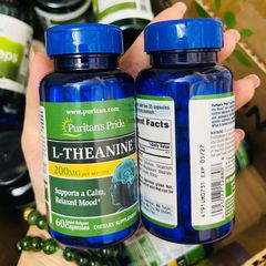Ngủ ngon, an thần Puritans Pride L-Theanine 200mg USA 60 viên