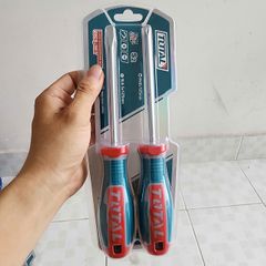 Bộ 2 Tua Vít Dẹp và Bake Total TKSDS0226 - Dụng Cụ Sửa Chữa Gia Đình Chất Lượng Cao với Tay Cầm Nhựa Bền và Tiện Lợi