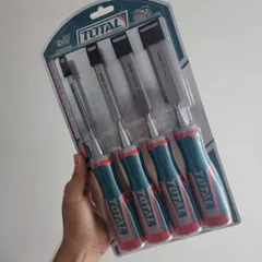 Bộ mũi đục gỗ 4 chi tiết Total THT41K0401 - Dụng cụ đục gỗ sắc bén cho thợ mộc và gia đình, dễ sử dụng, độ bền cao