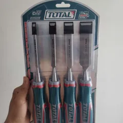 Bộ mũi đục gỗ 4 chi tiết Total THT41K0401 - Dụng cụ đục gỗ sắc bén cho thợ mộc và gia đình, dễ sử dụng, độ bền cao