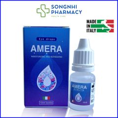 Nước Mắt Nhân Tạo Amera 10ml - HA 0.1% Cho Mắt Khô, Dưỡng Ẩm, Bảo Vệ Ghi Tên Chính Hãng Italia