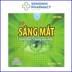 Siro Bổ Mắt Hadiphar 20 ống 10ml - Hỗ Trợ Giảm Mờ Mắt, Nhức Mỏi Mắt, Tăng Cường Thị Lực - Hàng Việt Nam