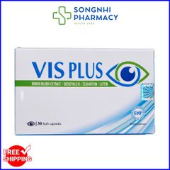 Viên Uống Bổ Mắt Visplus - Hỗ Trợ Cải Thiện Thị Lực, Giúp Đối Phó Quá Trình Lão Hóa - 30 Viên Chính Hãng