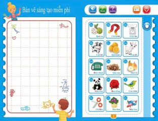 Sách điện tử cảm ứng song ngữ Việt - Anh cho trẻ em - Công cụ học tập vui nhộn, phát triển ngôn ngữ, âm thanh sống động, dễ sử dụng.