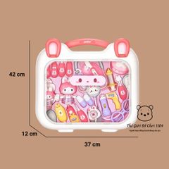 Bộ Đồ Chơi Vali Bác Sĩ Thỏ Con Dễ Thương Kèm Phụ Kiện Y Tế & Đèn Phát Sáng - Đồ Chơi Giáo Dục Cho Bé Gái 3 Tuổi Trở Lên