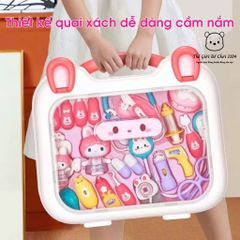 Bộ Đồ Chơi Vali Bác Sĩ Thỏ Con Dễ Thương Kèm Phụ Kiện Y Tế & Đèn Phát Sáng - Đồ Chơi Giáo Dục Cho Bé Gái 3 Tuổi Trở Lên