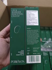 Kem Dưỡng Ẩm Poreves Cica Barrier Essential Cream 50ml - Phục Hồi Da, Cấp Nước, Bảo Vệ Da Khỏi Ô Nhiễm, Chiết Xuất Thiên Nhiên