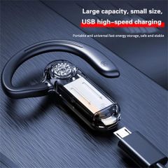 Tai nghe không dây V28 ( 1 chiếc ) Bluetooth 5.2 - Tai nghe đơn với Microphone cho Văn phòng, Lái xe, Shiper - Thời gian pin 20 giờ, nghe âm thanh xung quanh