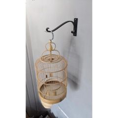 Móc Treo Chuông Gió Lồng Chim Gắn Tường Bằng Sắt Mỹ Thuật - Chậu Hoa Trang Trí Nhà Cửa Đẹp, Kèm Vít Nở Tối Ưu