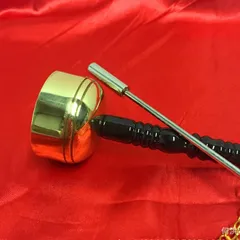 Khánh Tụng Kinh Niệm Phật Đài Loan - Đồ Thờ Cúng Bằng Đồng, Cán Đen Dài, Kích Thước 5.5cmx26cm