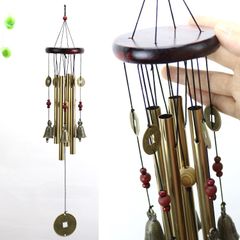 Chuông Gió Phong Thủy Kim Loại Có Đồng Xu - Âm Thanh Vang Trong, Ngăn Chặn Khí Tiêu Cực, Kích Hoạt Năng Lượng Tích Cực