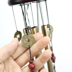 Chuông Gió Phong Thủy Kim Loại Có Đồng Xu - Âm Thanh Vang Trong, Ngăn Chặn Khí Tiêu Cực, Kích Hoạt Năng Lượng Tích Cực