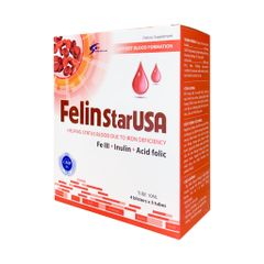 Ống Uống FELIN STARUSA  Bổ Sung Sắt, Giảm Tình Trạng Thiếu Máu Do Thiếu Sắt - Hộp 4 vị x 5 ống