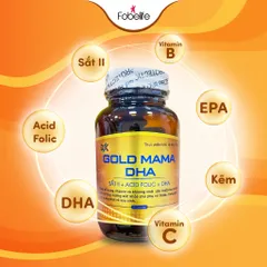 Viên Uống Mẹ Bầu Gold Mama DHA Giúp Bổ Sung Sắt, Vitamin, Khoáng Chất Cho Cơ Thể N1