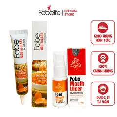 Gel Nhiệt Miệng Fobe - Chai 10/15g, Giảm Đau Nhanh, Chống Viêm Loét Miệng Từ Thiên Nhiên, Đạt Chuẩn GMP