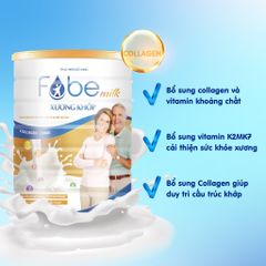 Sữa Bột Béo Fobemilk Xương Khớp N1 - Bổ Sung Collagen, Canxi và Vitamin D Giúp Xương Khỏe Mạnh - Hộp 900g/400g