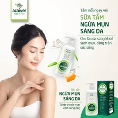 Sữa Tắm Mụn Lưng Acniver Giúp Giảm Viêm Nang Lông, Làm Sạch Lỗ Chân Lông Thông Thoáng N1 - Chai 210ml