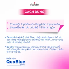 Phấn rôm an toàn dịu nhẹ cho trẻ nhỏ Quablue N2 - chai 60g