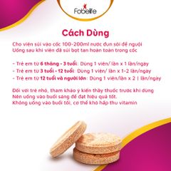 Viên sủi bổ sung vitamin c Multi C Fobe Tăng Cường Đề Kháng N2 - tuýp 20 viên