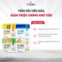 Viên sủi hỗ trợ tiêu hóa FOBE N1 - Giảm đầy hơi, khó tiêu - Thực phẩm chức năng 20 Viên Sủi Hương Dứa/Dưa Lưới/Tăng Lực