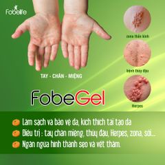 Gel Tái Tạo Da Fobe Chống Virus - Hỗ Trợ Làm Lành Da Thủy Đậu, Tay-Chân-Miệng, Côn Trùng Cắn 30g