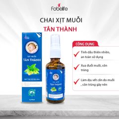 Xịt Muỗi Tinh Dầu FOBE Xua Đuổi Muỗi, Côn Trùng Giúp Bé Ngủ Ngon - Chai 50ml