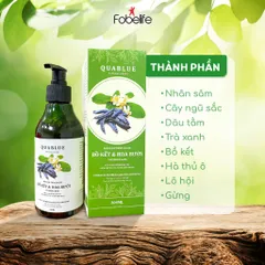 Dầu Gội Thảo Dược Hoa Bưởi Quablue Fobe Tinh Chất Bồ Kết và Hoa Bưởi Kích Thích Mọc Tóc N2 Chai 300ml