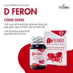 Viên Uống D-FERON Fobe Bổ Sung Sắt Phụ Nữ Sau Sinh, Người Thiếu Thiếu Máu N1