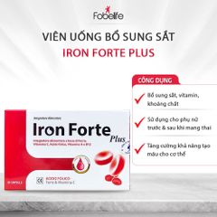 Viên Uống Iron Forte Plus Fobe Bổ Sung Sắt Cho Phụ Nữ Sau Sinh, Người Thiếu Máu N2
