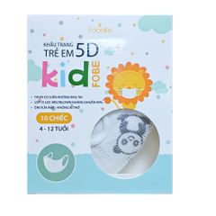 Khẩu Trang Trẻ Em 5D MAKS Cho Bé Integrum Fobe Hàng Xuất Khẩu N2 - Hộp 10 Cái