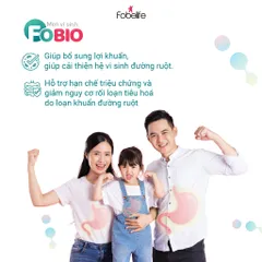 Ống Uống Men Vi Sinh FoBio Fobe - Hỗ Trợ Bổ Sung Lợi Khuẩn, Giảm Rối Loạn Tiêu Hóa N1 - Hộp 20 Ống Dành Cho Trẻ Em và Người Lớn