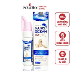Nước muối biển sâu, làm sạch- thông mũi trẻ em Nano Ocean Kids Fobe N1 - Chai 70ml
