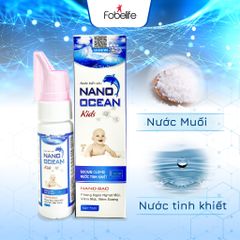 Nước muối biển sâu, làm sạch- thông mũi trẻ em Nano Ocean Kids Fobe N1 - Chai 70ml