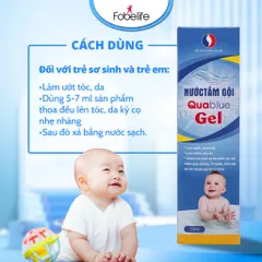 Nước Tắm Bé Thảo Dược Quablue Gel Fobe An Toàn Diụ Nhẹ Chai 250ml