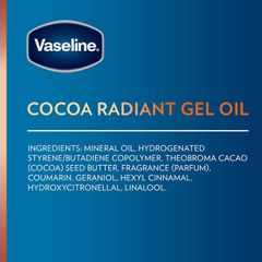 Dầu Dưỡng Thể Vaseline Cocoa Radiant Gel Oil 200ml - Đem Lại Làn Da Mịn Màng, Sáng Khỏe, Phù Hợp Với Mọi Loại Da