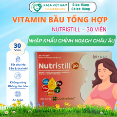 Viên uống Vitamin tổng hợp Nutristill 90 cho Mẹ bầu & sau sinh - Hỗ trợ sức khỏe mẹ và phát triển thai nhi.