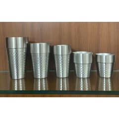 Ly Kim Cương Inox 2 Lớp Dập Bi - Ly Uống Không Gỉ, Đa Kích Cỡ Cho Nhà Bếp Hiện Đại, Phong Cách Sang Trọng (TV8)