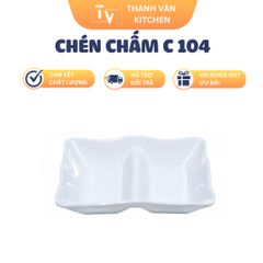 Chén Chấm Đa Năng - Bộ Đồ Dùng Nhà Bếp Nhựa Melamine 2 Ngăn Chất Lượng Cao - Tiện lợi cho Mọi Căn Bếp (TV720)
