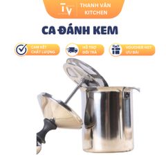 Ca Đánh Sữa Inox Cao Cấp Không Gỉ - Dụng Cụ Nhà Bếp Chất Lượng, Nhiều Dung Tích Tiện Lợi (TV409)