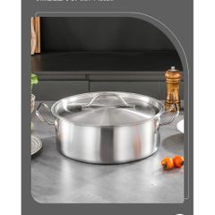 Nồi Inox 2 Ngăn Nấu Lẩu Chuyên Dụng Cho Bếp Từ - Dung Tích 4L, Chất Liệu Cao Cấp, Dụng Cụ Bếp (TV280)