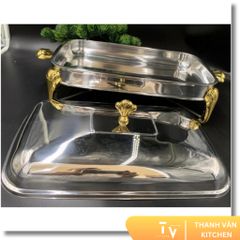 Khay Inox Sang Trọng Hấp Cá & Hải Sản - Dụng Cụ Nhà Bếp Cao Cấp TVKITCHEN 2.9L, Phù Hợp Nhà Hàng và Khách Sạn (TV105)